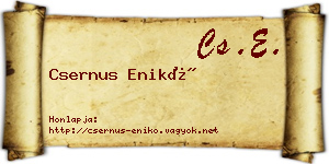 Csernus Enikő névjegykártya